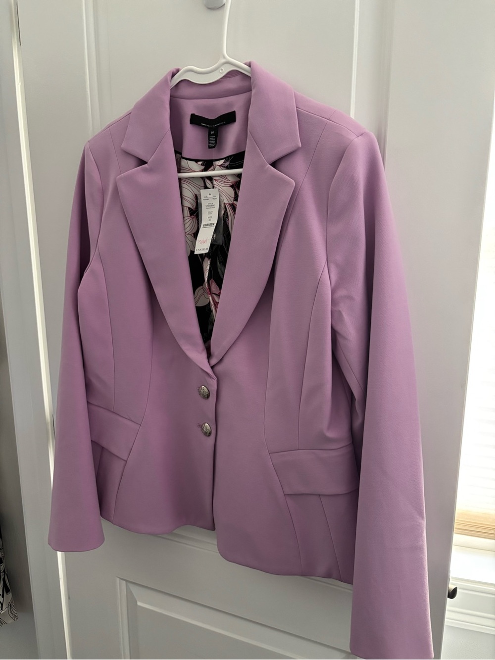 White House Black Market Lavender Single-Breasted Blazer